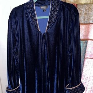 Blue velvet house coat! Merlin? Kings Halloween? Sz XL